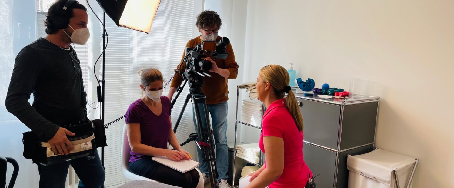 Dreharbeiten in der Physiopraxis PhysMed München
